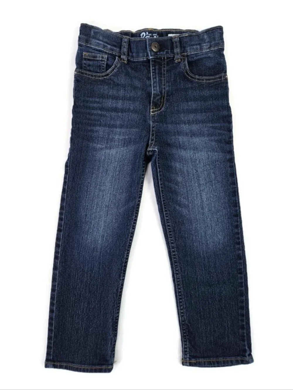 Oshkosh B'Gosh Dark Blue Wash Classic Fit Adjustable Waist Denim Jeans Boys 5/5A